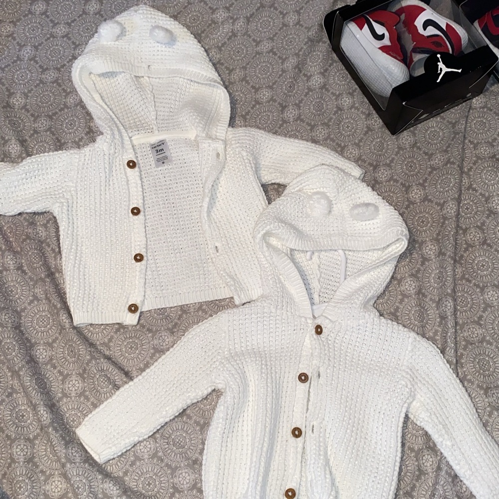 bear knit cardigan